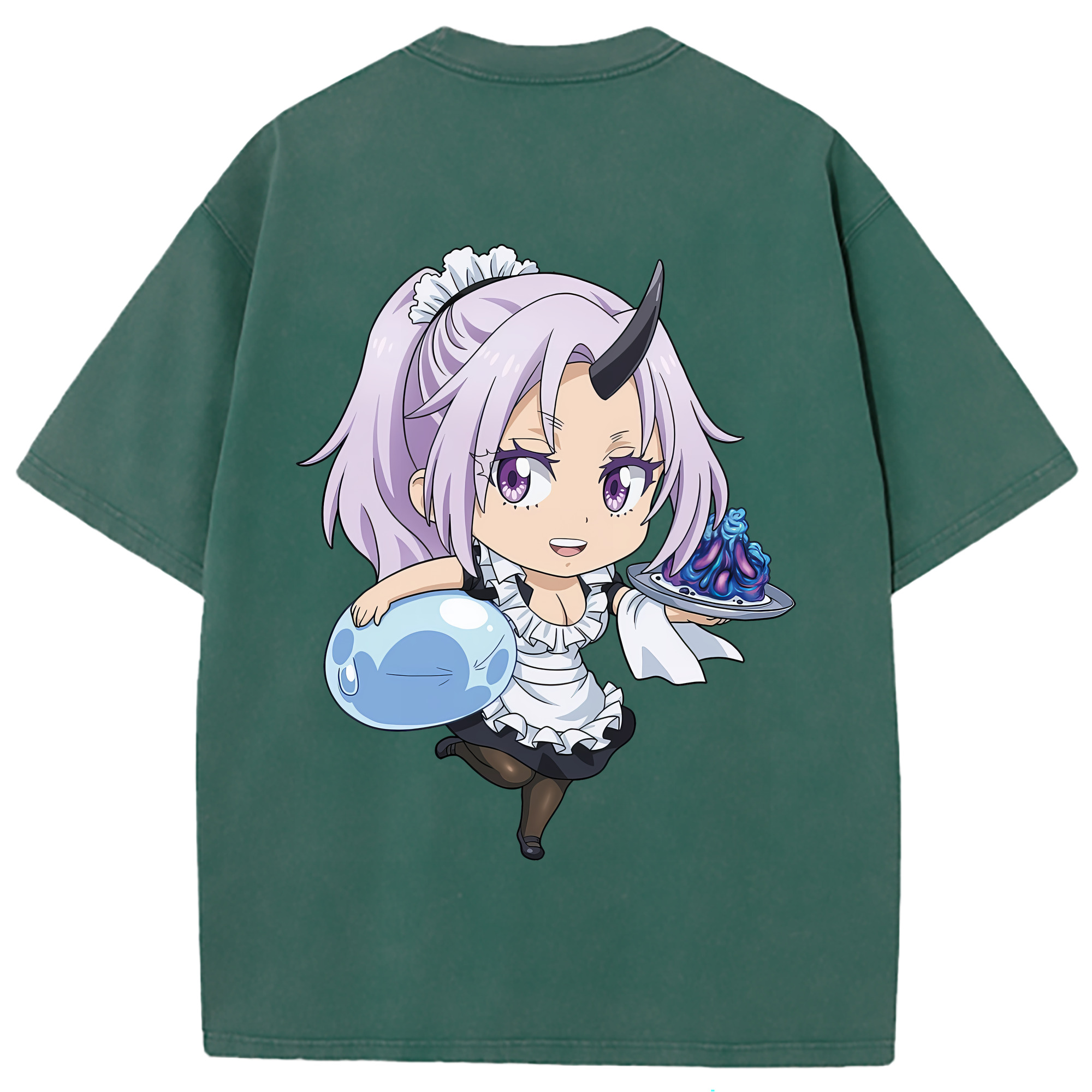 （画像用） 転スラ Regarding Reincarnated to Slime 綿100% ヴィンテージ風 半袖Tシャツ（背面プリント）